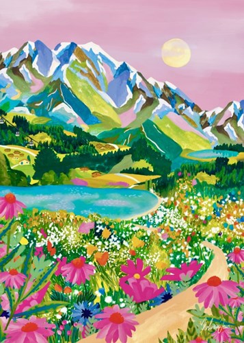 Pieces & Peace Puzzle Sonnenaufgang Alpen 500 Teile Puzzle