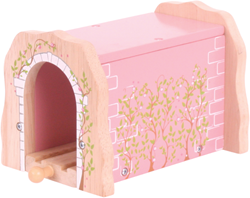 BigJigs Holztunnel rosa - Eisenbahn Zubehör für Kinder