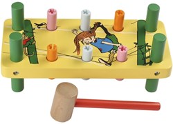 Kinderboeken Pippi Langstrumpf Holz Hammerbank Spielzeugbank