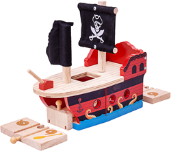 Bigjigs Holzeisenbahn Teil - Piratenschiff