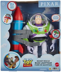 Mattel Pixar Buzz Lightyear Spielfigur mit Rakete - Große Actionfigur