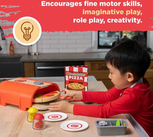 Fat Brain Toys Pizza Spielset - Lernspielzeug für Kinderküche und Rollenspiel-2