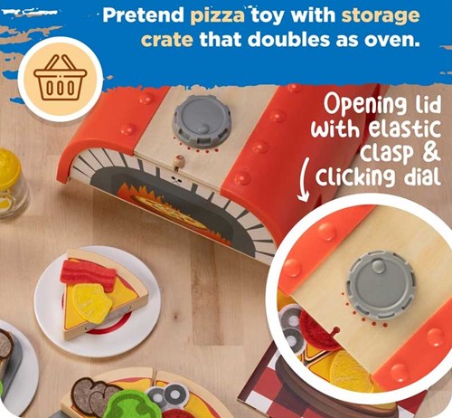 Fat Brain Toys Pizza Spielset - Lernspielzeug für Kinderküche und Rollenspiel-3