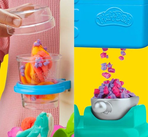 Play-Doh Regenbogen Eismaschine Spielset - Knete Eiscreme Kinder Kreativset-3