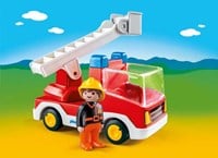 Playmobil Feuerwehrwagen mit Leiter - 1.2.3 - Spielzeugfahrzeug-3