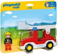 Playmobil Feuerwehrwagen mit Leiter - 1.2.3 - Spielzeugfahrzeug