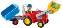 Playmobil Bauernhof Traktor mit Anhänger 1.2.3 - 6964 Spielzeug-2