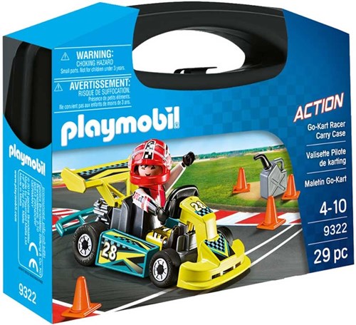 PLAYMOBIL ACTION GO-KART RACER SMALL CARRY CASE