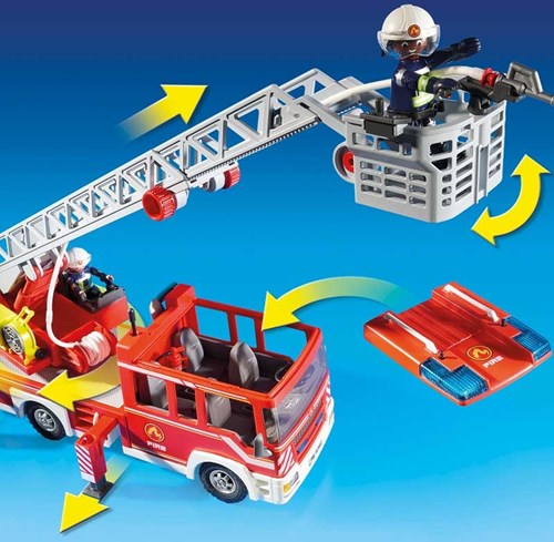 Playmobil Feuerwehr Spielzeug Drehleiterwagen City Action 9463-2