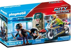 Playmobil Polizei Motorrad Action Spielzeug - Verfolgung Geldräuber 70572