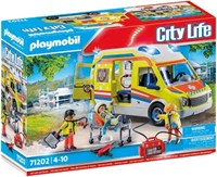 Playmobil City Life Rettungswagen Spielzeug mit Licht und Sound 71202
