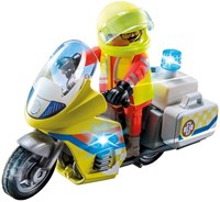 Playmobil City Life Notfallmotorrad Spielzeug mit Blaulicht 71205-2
