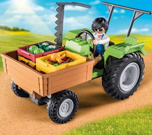 Playmobil Country Spielzeug Traktor mit Anhänger - 71249 Bauernhof-3