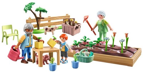 Playmobil Country Spielzeug idyllischer Gemüsegarten bei Großeltern Bauernhof-2