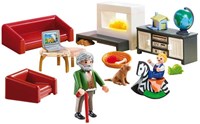 Playmobil Dollhouse Spielzeug Wohnzimmer mit Kamin - 70207-2
