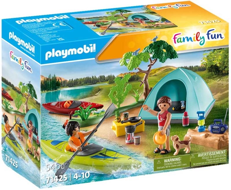 Playmobil Family Fun Outdoor Camping Spielset - Camping Abenteuer Planet  Happy DE