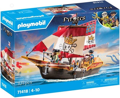 Playmobil Piratenschiff Spielzeug mit Zubehör - Piraten Abenteuer