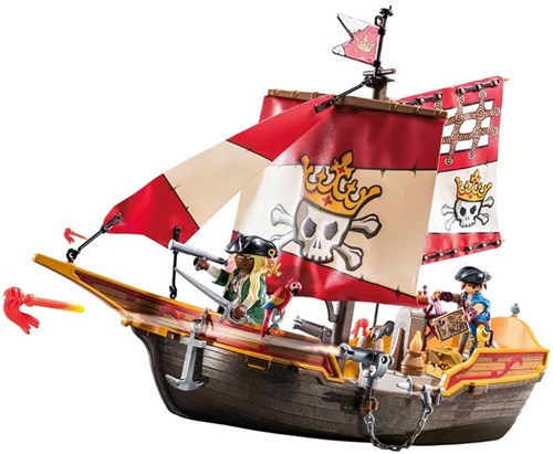 Playmobil Piratenschiff Spielzeug mit Zubehör - Piraten Abenteuer-2