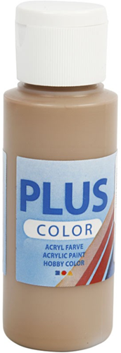 Plus Color Acrylfarbe hellbraun 60ml - Bastelfarbe - schnell trocknend