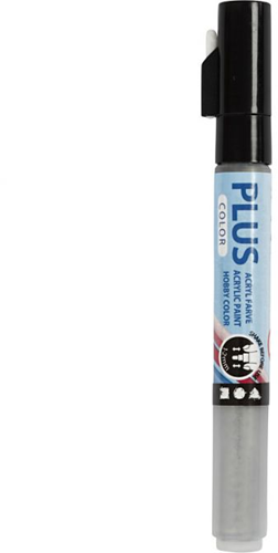 Plus Color Marker Silber - Permanentmarker für Basteln und Hobby