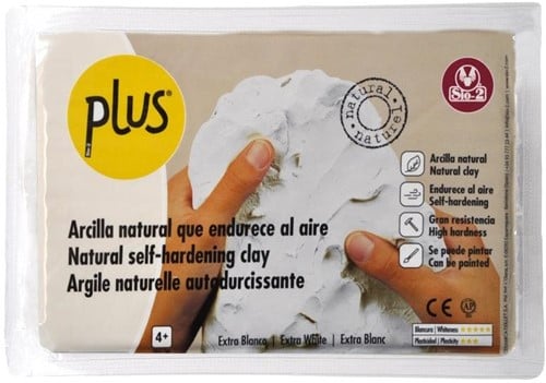 Plus Plus Lufttrocknender Ton 1 kg extra weiß