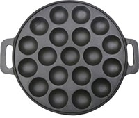 ARO houseware Poffertjesplatte aus Gusseisen 19 Stück 24cm schwarz