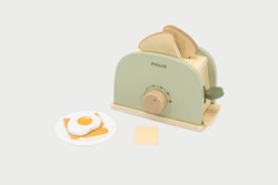 PolarB Holzspielzeug Toaster Set - Pastellgrün - mit Zubehör
