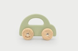 PolarB Holzspielzeugauto - grün - nachhaltiges Spielzeugfahrzeug