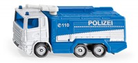 SIKU 1079, Polizei Wasserwerfer, Blau/Weiß, Schwenkbarer Wasserwerfer, Spielzeugfahrzeug für Kinder