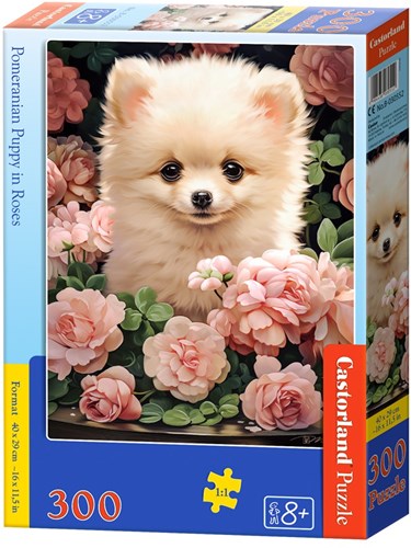 Castorland Puzzle Pomeranian Puppy in Roses - 300 Teile-2