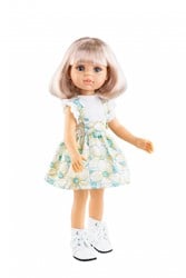 Paola Reina Modepuppe Rosa 32 cm - Puppe mit blonden Haaren und blauen Augen