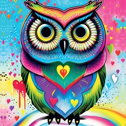 Yazz Puzzle Pop-art Eule - 1023 Teile buntes Spielzeug