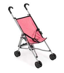 Bayer Chic 2000 Puppenbuggy Kinderwagen dunkelrosa schwarz leicht
