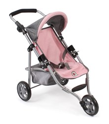 Bayer Chic 2000 Puppenbuggy Jogging Lola grau-hellrosa Buggy Spielzeug