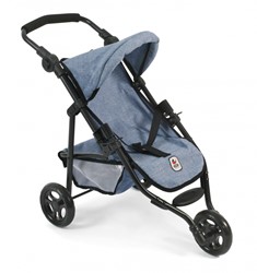Bayer Chic 2000 Puppenbuggy Jogging Lola Jeans Blau Kinderwagen