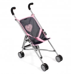 Bayer Chic 2000 Puppenbuggy Roma dunkelblau Herzchen Buggy Spielzeug
