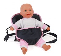 Bayer Chic 2000 Puppentrage dunkelblau Babypuppen Zubehör Herzchen-2