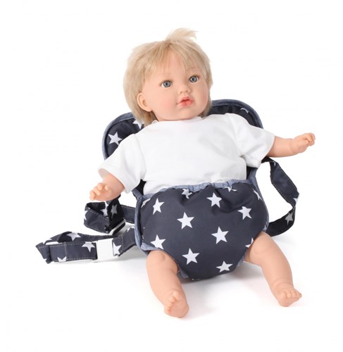 Bayer Chic 2000 Puppentrage navy Sterne Babypuppe Zubehör-2
