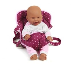 Bayer Chic Poppendraagzak (stippen braam)
