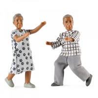 Lundby Puppenhausfiguren Opa & Oma Nikki - Puppenhaus Spielzeug Set