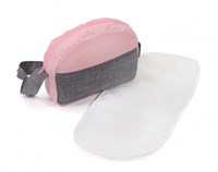 Bayer Chic 2000 Puppenwickeltasche grau rosa Zubehör für Babypuppen