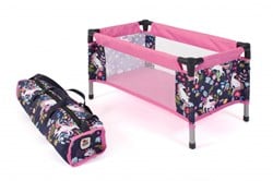 Bayer Chic Poppenreisbed (eenhoorn donkerblauw/roze)