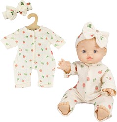 Heless Puppenbody Bio-Baumwolle Fruchtmuster 28-35 cm Spielzeug