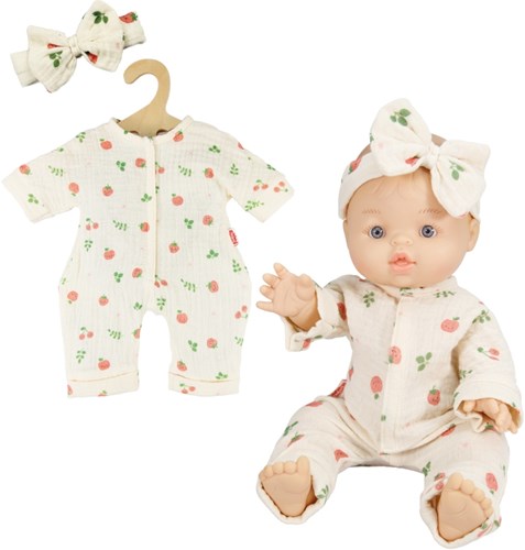 Heless Puppenbody Bio-Baumwolle Fruchtmuster 28-35 cm Spielzeug