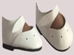 Paola Reina Puppenschuhe weiß mit Riemen, soy tu