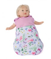 Bayer Chic 2000 Puppen Schlafsack Bola Blumen weiß rosa Babypuppen Zubehör-2