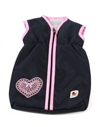 Bayer Chic Poppenslaapzak (donkerblauw/hartje)