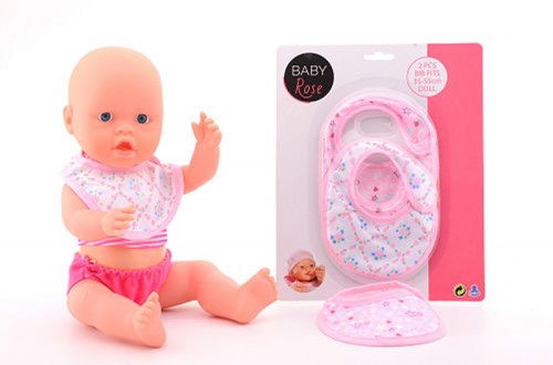 Baby Rose Baby Rose 2 Lätzchen auf Karte 27592