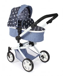 Bayer Chic 2000 Puppenwagen Mika Kombi - Navy Sterne - höhenverstellbar
