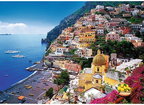 Trefl Puzzle Positano Italien - 500 Teile Amalfiküste Stadtpuzzle